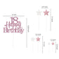 Pargleev Glittery 18th Birthday Cake Topper - Rose Gold, Paper, Model hbcp-mgjjcp18-230926