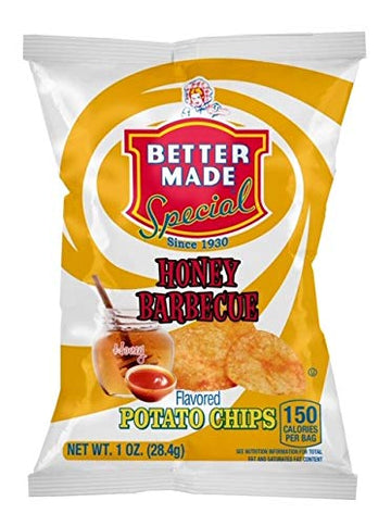 Better Made Special Potato Chips (Honey Bbq) - 50 Pack - 50 X 1 Oz. Bags - Crunchy, Individual Snacks Made From Fresh Potatoes -