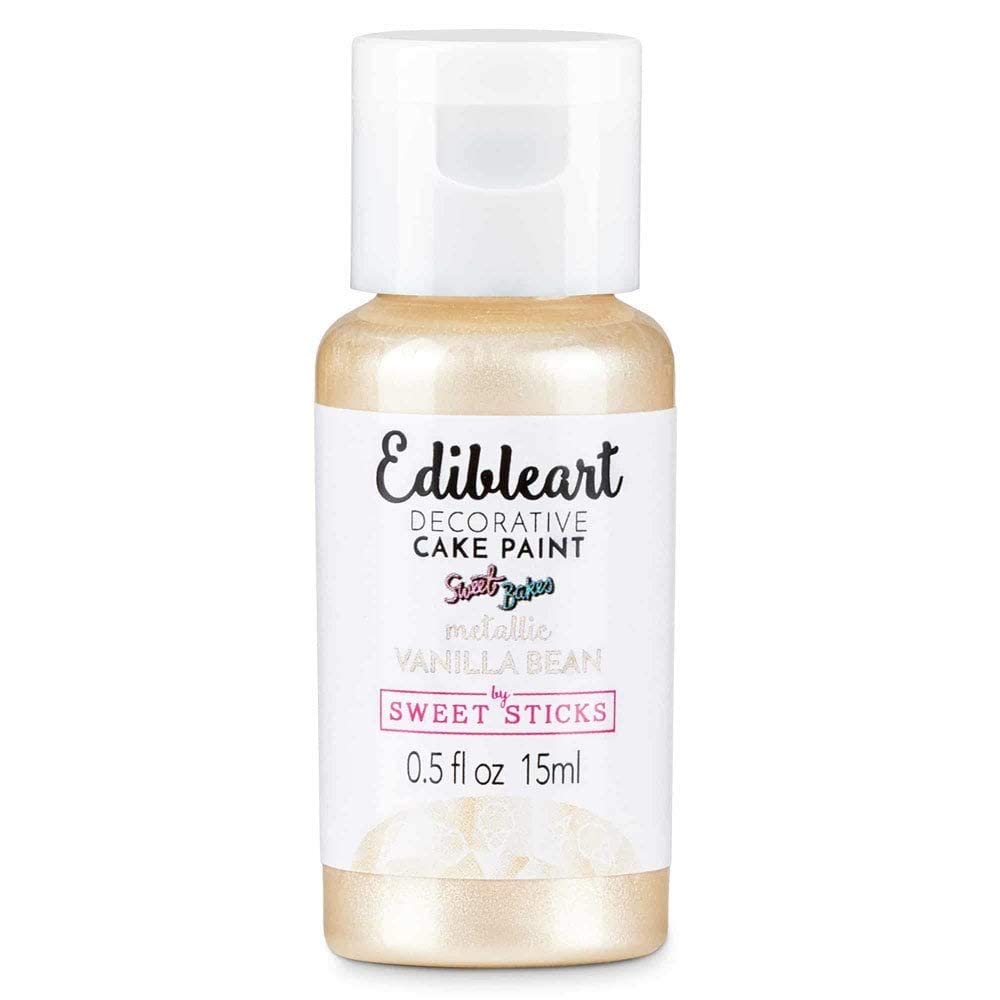 SWEET STICKS Edible Decorative Cake Paint, Metallic Vanilla Bean, 0.5 Fl Oz