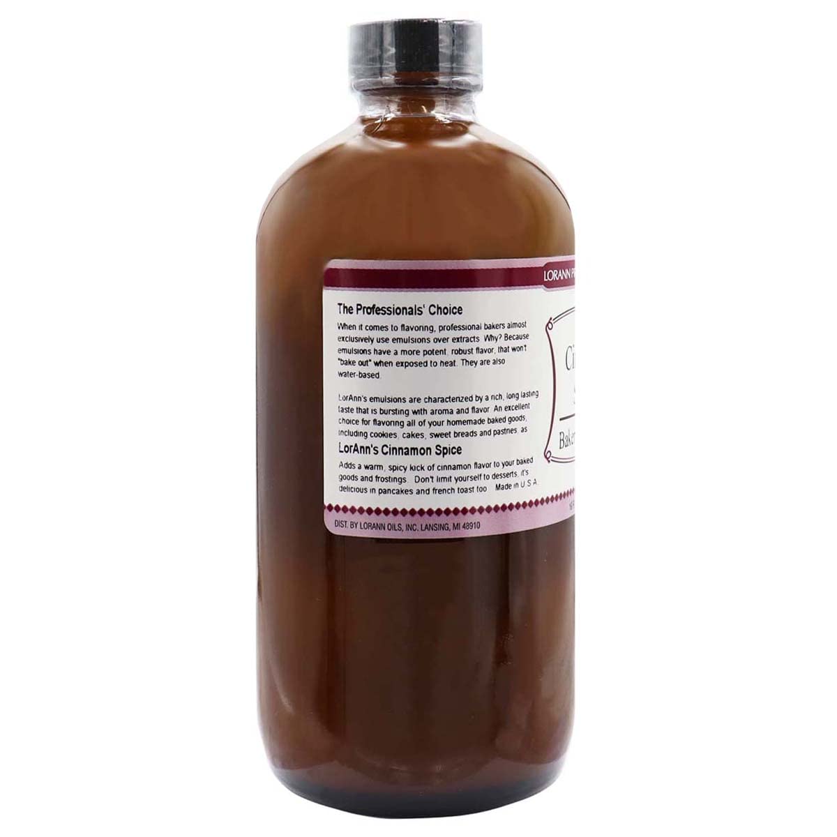 Lorann Oils Cinnamon Spice Bakery Emulsion: True Cinnamon Essence, Perfect For Enhancing Spiced Undertones In Baked Goods, Glute