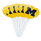GRAPHICS & MORE Cupcake Picks Set of 6, Heart Design, Acrylic, One Size, University of Michigan