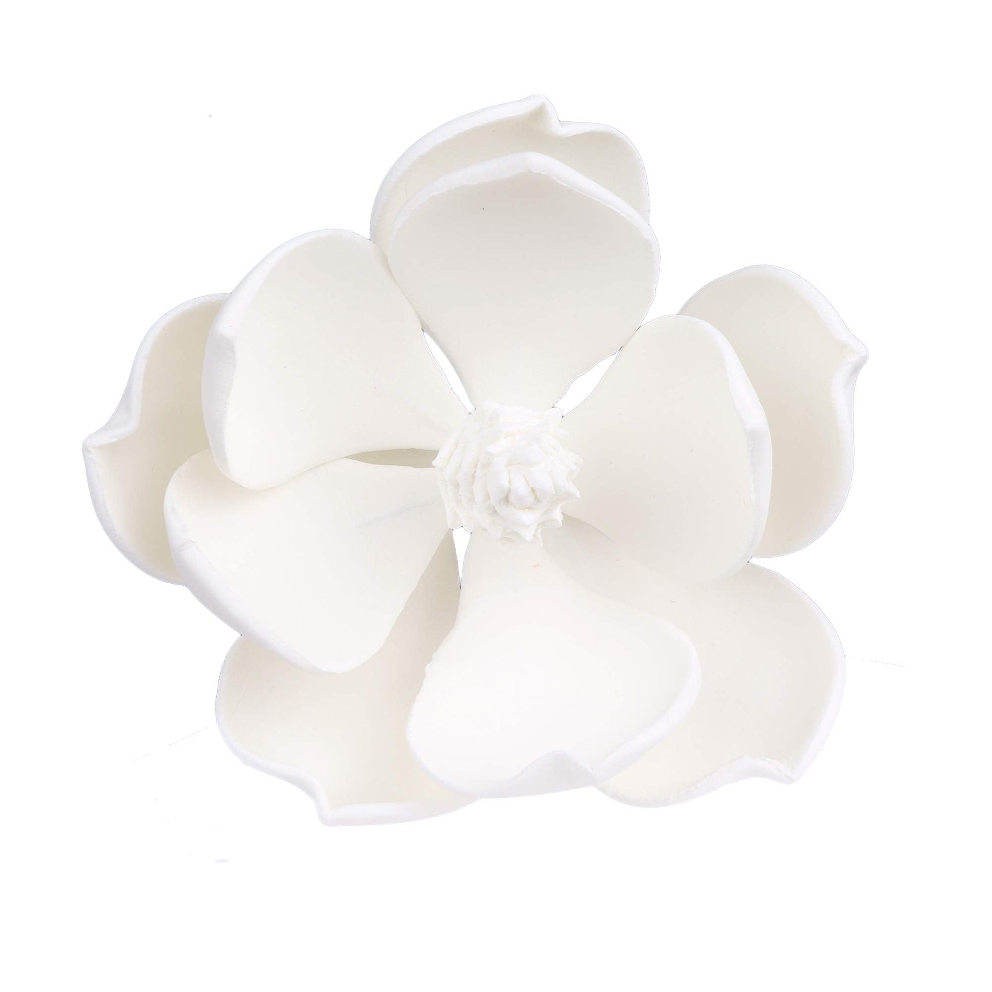 O'Creme Magnolia Gumpaste Flower 4.5 Inch, Set Of 3 White - Edible Flowers For Cake Decorating - Sugar Paste Flower Decorations