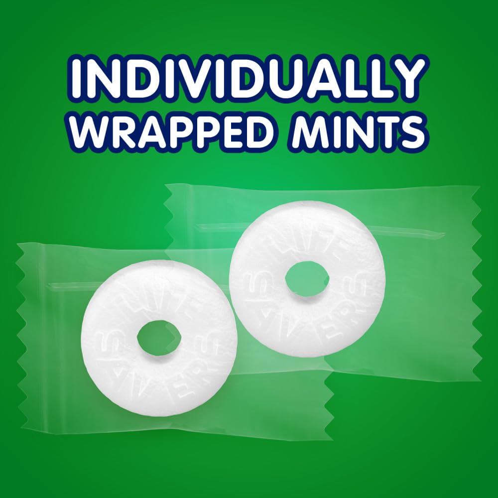 LIFE SAVERS Wint O Green Individually Wrapped Mints, Candy Variety Pack for Snacking, Sharing, Office Parties, and Pantry Stocki