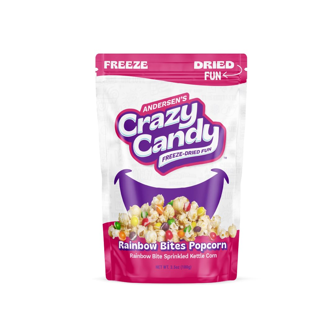 Andersen's Crazy Candy Freeze Dried Candy - Rainbow Popcorn