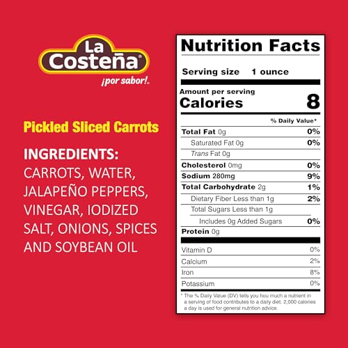 La Costea Sliced Pickled Carrots, 14.1 Ounce Can (Pack Of 6)
