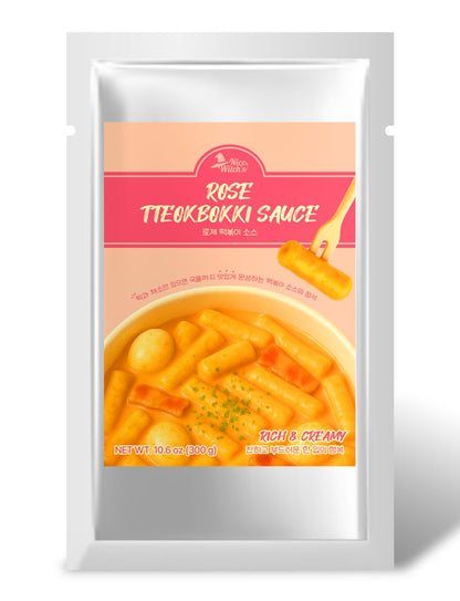 Nice Witchs Secret Recipe Korean Rose Tteokbokki Powder Sauce 12 servings - Perfect for Sweet and Spicy Rice Cake Dishes, Easy 