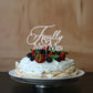 Alewoaly Wedding Cake Topper, Elegant Silvery Cardboard Decor, Model HD
