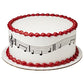 Music Notes Edible Cake Border Strips-3 Strips Yellow