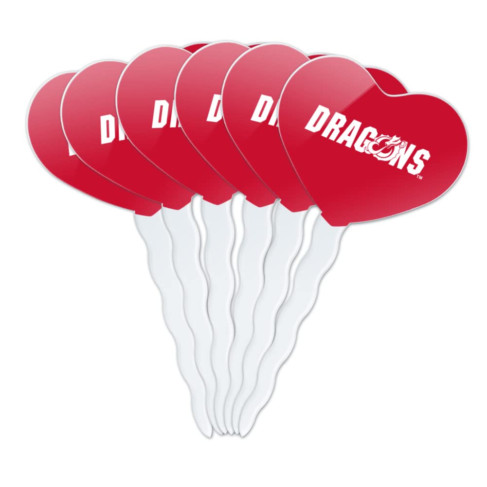 GRAPHICS & MORE Cupcake Toppers Set of 6, Acrylic, Minnesota State University Moorhead, Heart Decoration, One Size