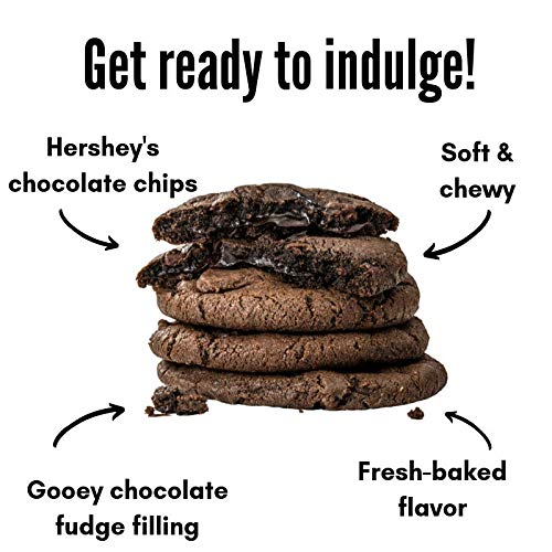 Triple Chocolate Cookie Filled with Fudge and Hersheys Chocolate Chips, 12 Pack