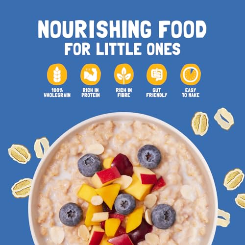 Slurrp Farm Rolled Oats, 100% Natural Wholegrain, High Protein & Fiber, Healthy Food With No Added Sugar, Breakfast Cereal, Heal