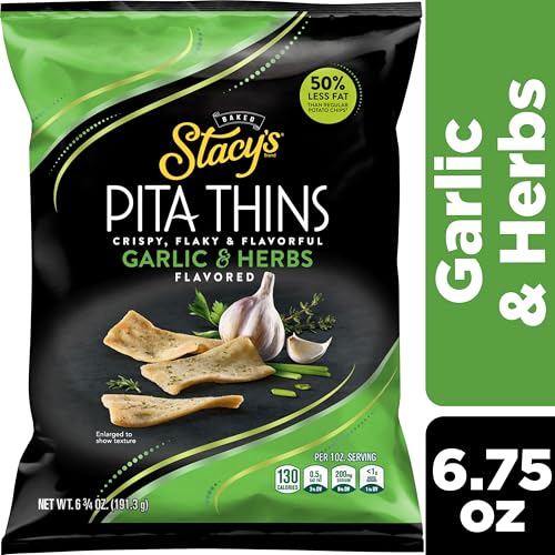 STACYS PITA CHIPS Perfectly Thymed Pita Crisps - 6.75 OZ - CS x8