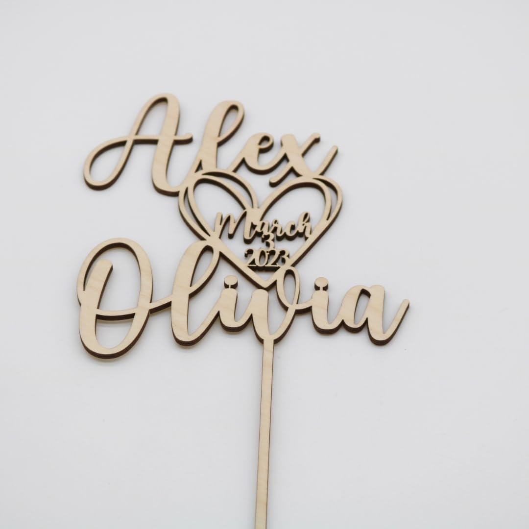 Shop Simply Perfect Custom Cake Topper, Personalized Cake Topper For Wedding, Anniversary, Engagement - Double Sided Black, Gold