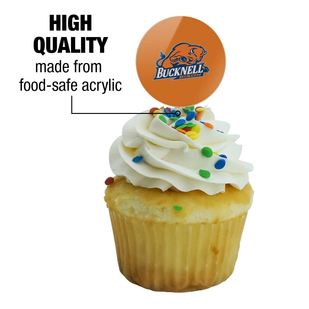 Bucknell Secondary Logo Cupcake Picks Toppers Decoration Set Of 6