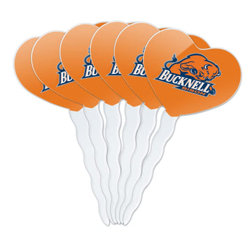 GRAPHICS & MORE Acrylic Cupcake Picks Toppers Set of 6, Bucknell University Design