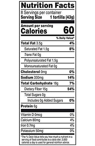 Mission Carb Balance Spinach Herb Tortilla Wraps 8" 2/8 Count (16 Tortillas)