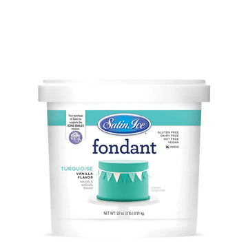 Satin Ice Fondant, Turquoise, 2 Pound