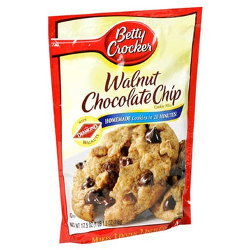 Betty Crocker Cookie Mix, Walnut Chocolate Chip, 17.5-Ounce [Pack Of 3]