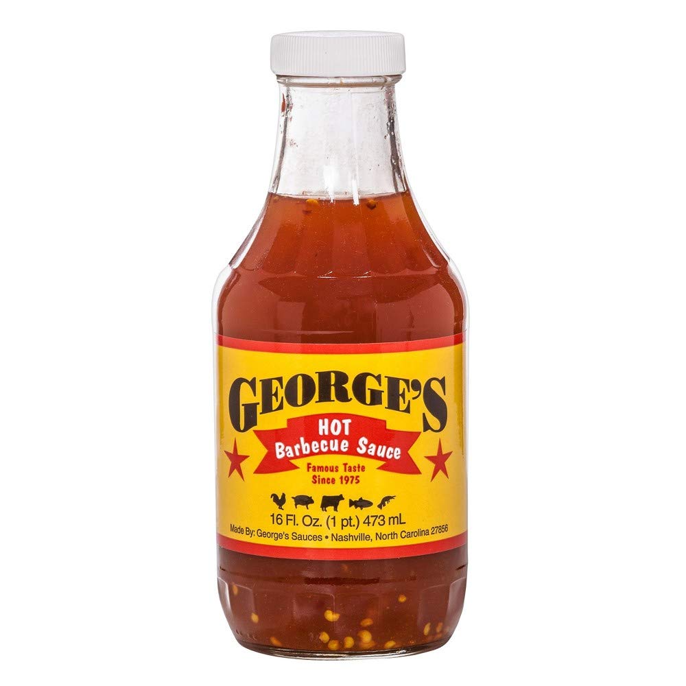Georges Hot Barbecue Sauce 16 Ounce Bottle