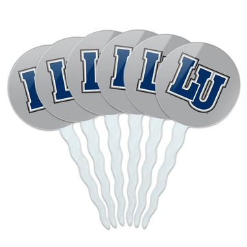 Lincoln University (MO) Secondary Logo Cupcake Picks Toppers Decoration Set of 6