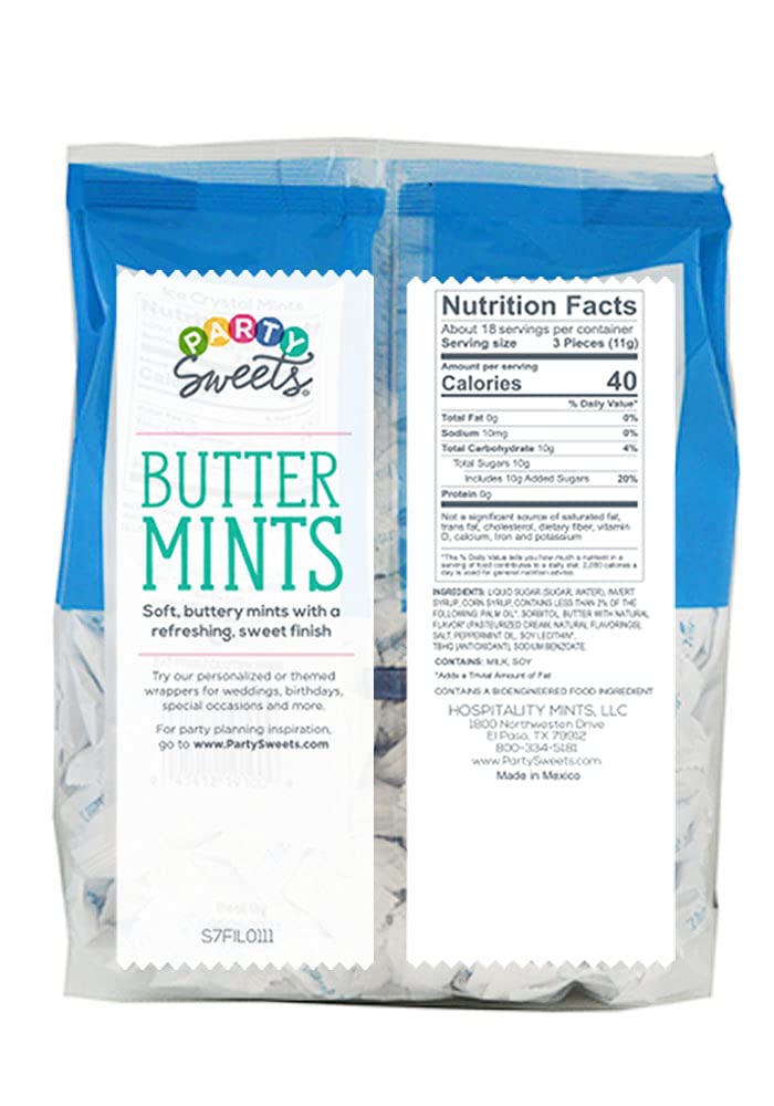 Hospitality Mints Peppermint Ice Crystals, Individually Wrapped With Thank You Message, 26 Ounce