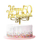 Ruscalin Acrylic Gold Happy 40Th Birthday Cake Topper,40 Birthday Party Cake Decorations