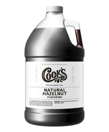Cook's, Pure Hazelnut Flavor, Perfect for Baking and Cooking, Certified Kosher, Gluten Free, Allergen Free, Vegan, 128 oz (1 Gal
