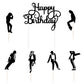 Lveud Dance King Happy Birthday Cake Topper Forever God Art Dance Theme Birthday Cake Topper Birthday Party Cake Decorations (7P