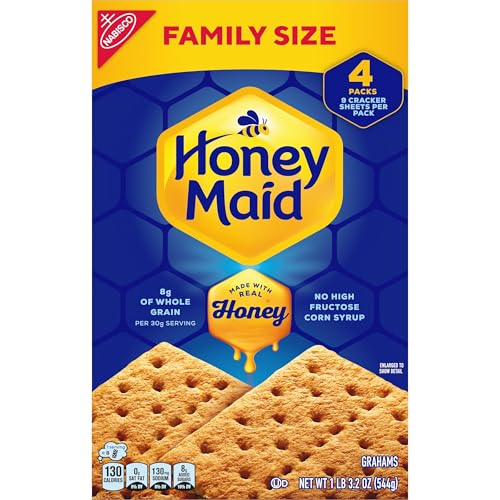 HONEY MAID Graham Crackers, Lunch Snacks, Family Size, 19.2 oz