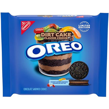 Oreo Dirt Cake Chocolate Sandwich Cookies, Limited Edition, 10.68 Oz
