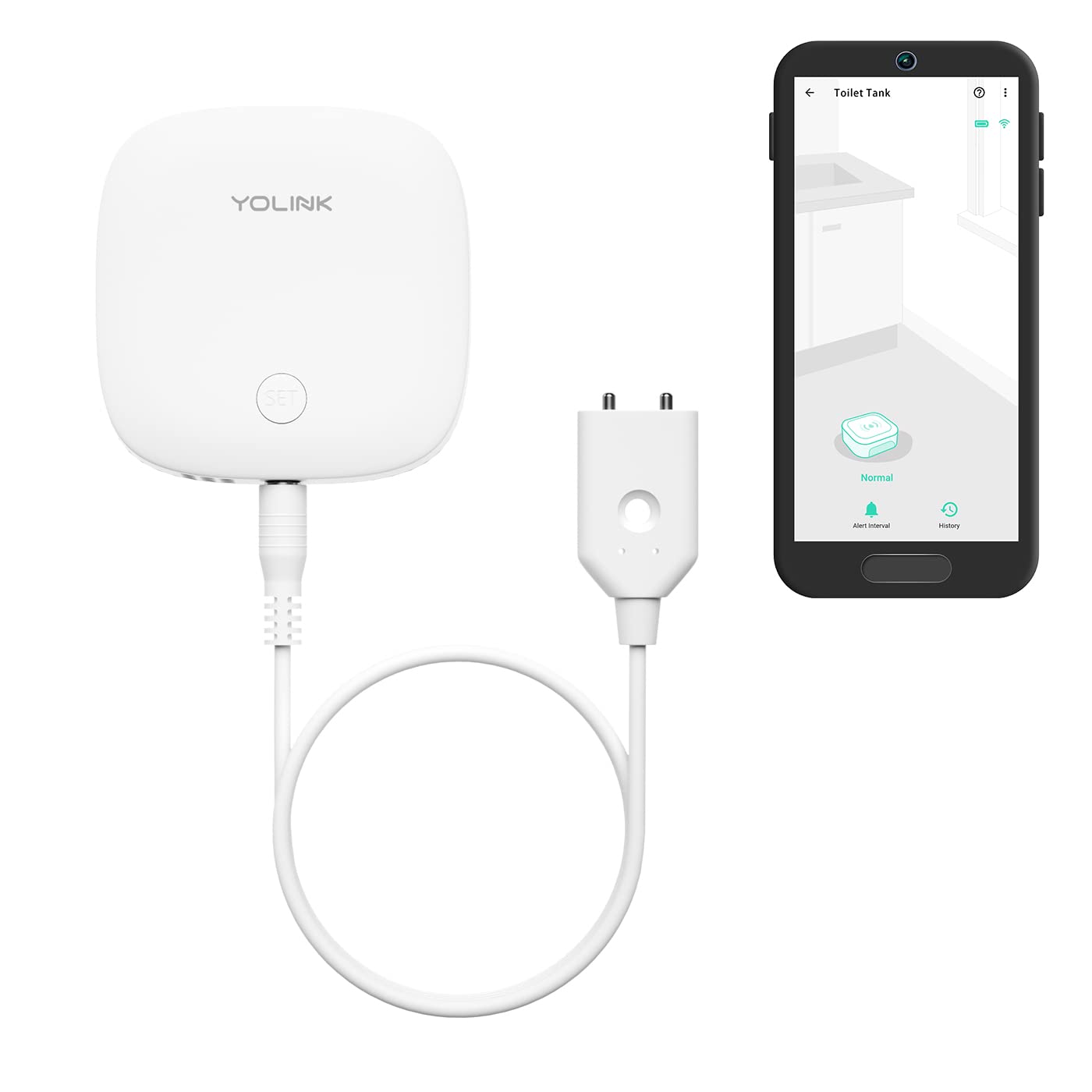 Yolink Water Leak Sensor 3, With Built-In Siren Up To 105Db, Compatible With Alexa And Ifttt - Yolink Hub Required