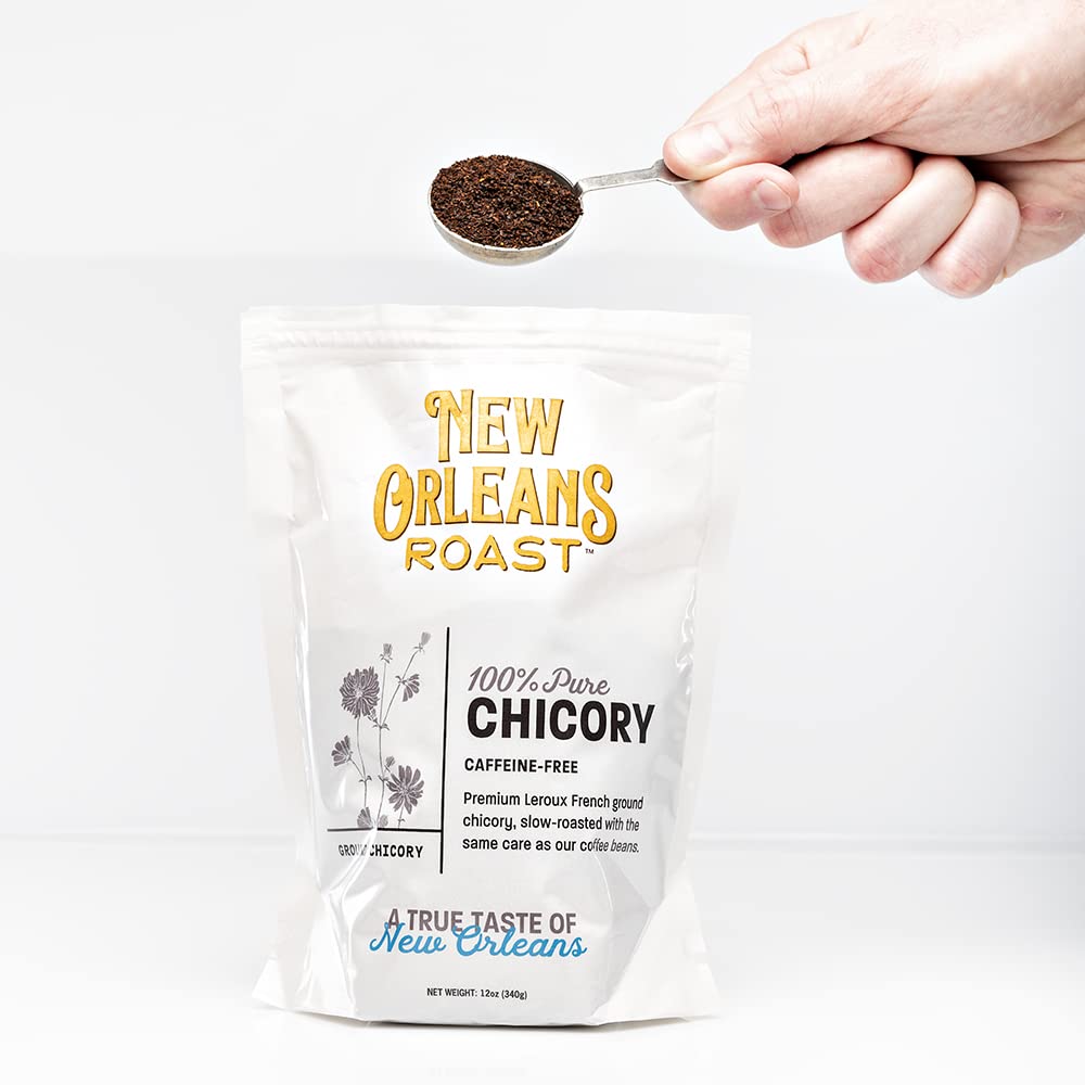 New Orleans Roast French Chicory Coffee Alternative - 12oz (Pack of 3) - Acid Free, Caffeine Free, Dark Roast, Keto, Kosher