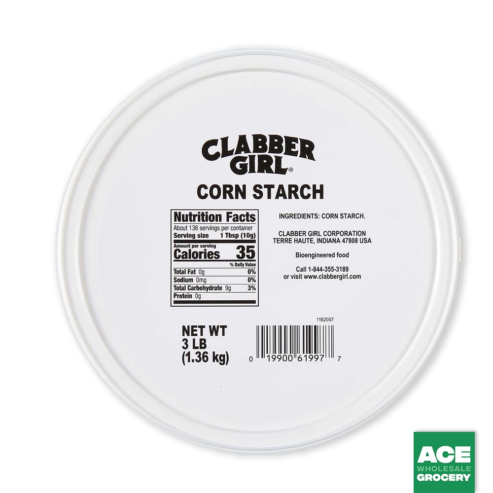 Clabber Girl Corn Starch, 3 Pounds, 48 Fl Oz (Pack Of 1)