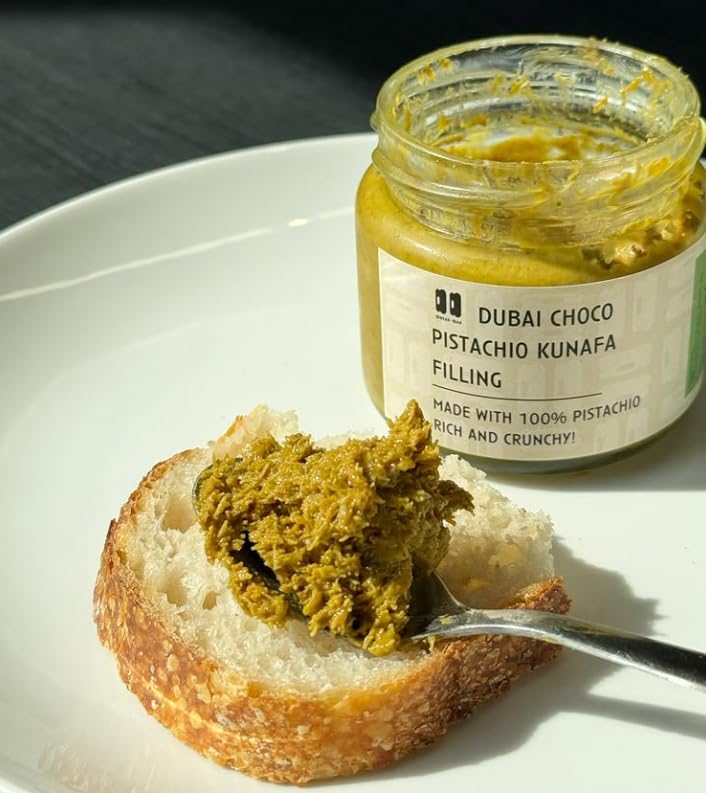 Granada Pistachio Kunafa Cream, Pistachio Kunafa Paste, Pistachio Kunafa Spread, Pistachio Cream For Dubai Chocolate Bar, 16 Oz.