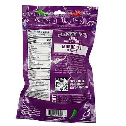Mikey Vs Deep Fried Garlic Snacks, Moroccan Gator Toes, 3.9oz, Pack of 1