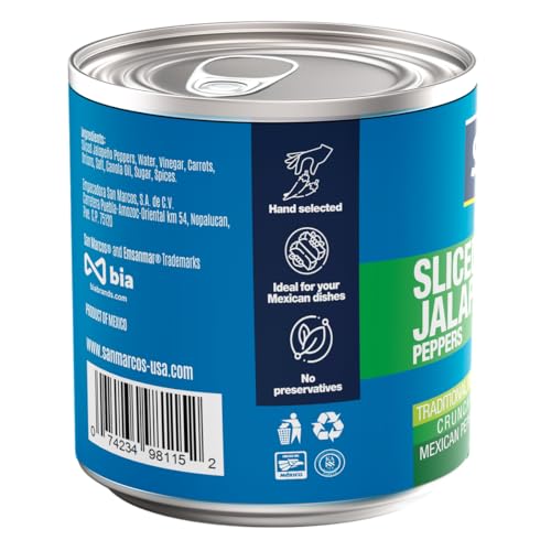 San Marcos Sliced Jalapeno Peppers, 7 Ounce