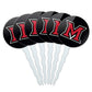 Graphics & More Miami University Redhawks Logo Cupcake Picks Toppers Decoration Set Of 6