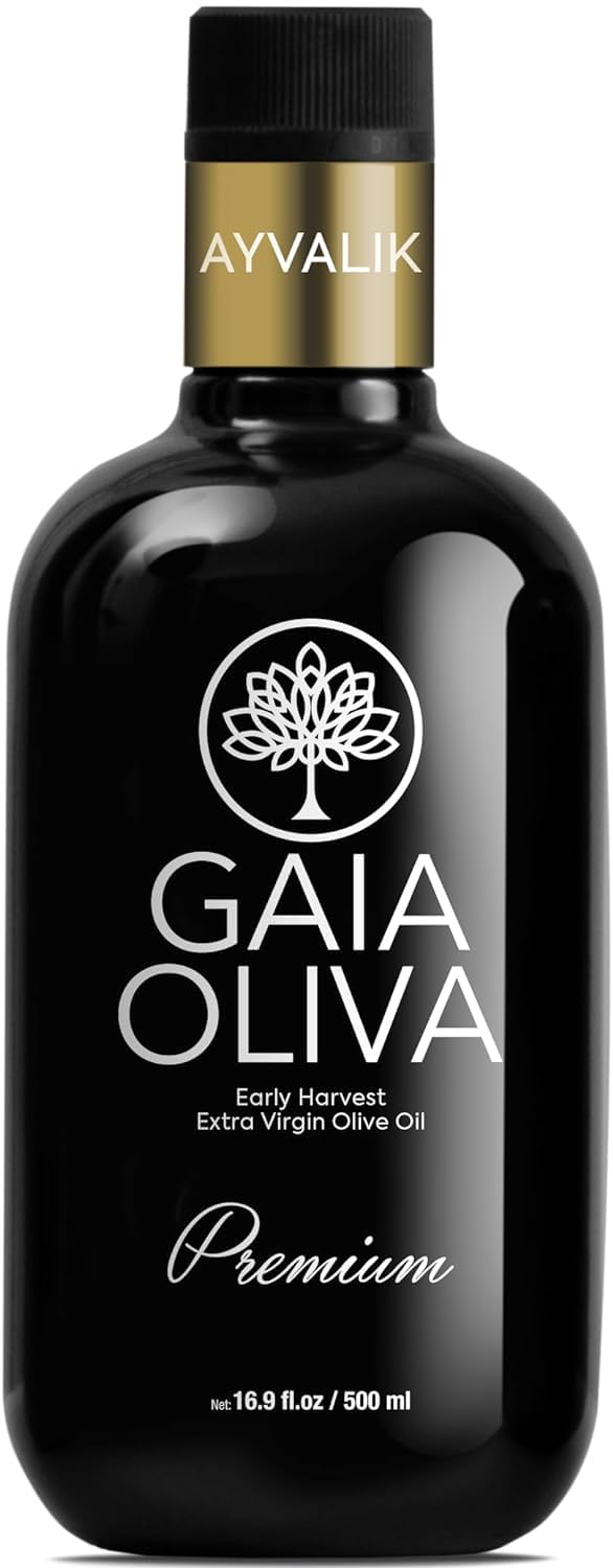 Gaia Oliva Cold Press Extra Virgin Olive Oil, Early Harvest Fruity Flavor Fresh Premium Olive Oil From Aegean Region, Aeite De O