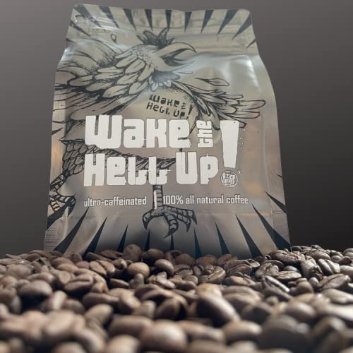 Wake The Hell Up! Whole Bean Coffee, Medium-Dark Roast, Low Acid, 12oz