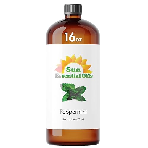 Sun Essential Oils 16Oz - Peppermint Essential Oil - 16 Fluid Ounces