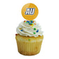 Averett University Secondary Logo Cupcake Picks Toppers Decoration Set Of 6