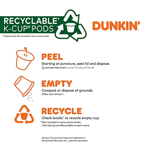 Dunkin' French Vanilla Flavored Coffee, 60 Keurig K-Cup Pods, 10 Count (Pack Of 6)