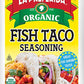 La Preferida Mexican Foods, Organic Fish Taco Seasoning, No Msg Or Artificial Preservatives, 1 Oz (Pack Of 12)