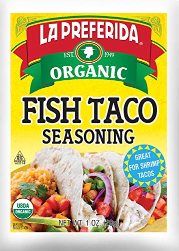 La Preferida Mexican Foods, Organic Fish Taco Seasoning, No Msg Or Artificial Preservatives, 1 Oz (Pack Of 12)