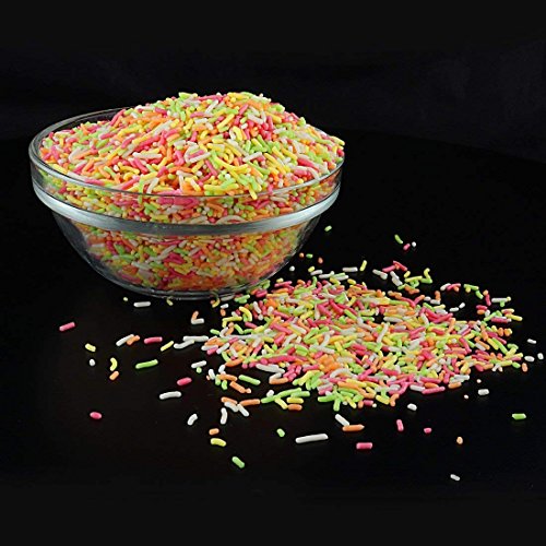 Ccds Toppings Rainbow Fancy Sugar Strands For Cake Decoration (125 Gms) Cooking Food Baking