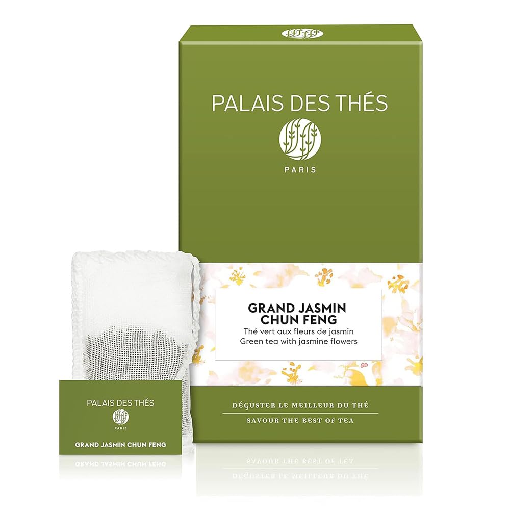 Palais des Thés Grand Jasmine Chung Feng Green Tea - Vegan - 20 Biodegradable Tea Bags