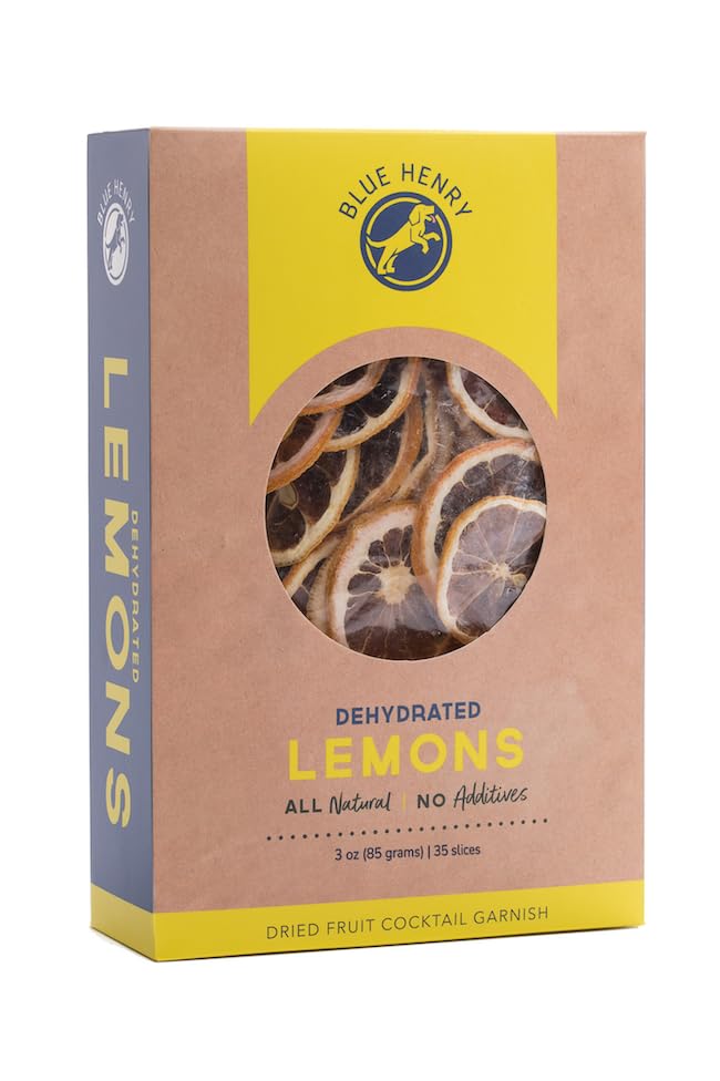 Bluehenry Dehydrated Lemon Wheels - 3 Oz - 30+ Slices - Natural Fruit