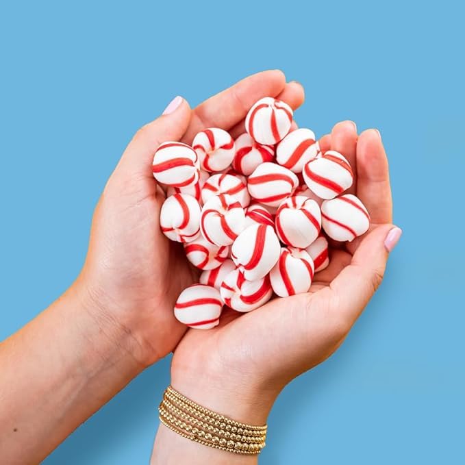 Sweet Stripes Soft Peppermint Candy Puffs, Individually Wrapped Candies - (350 - Count)