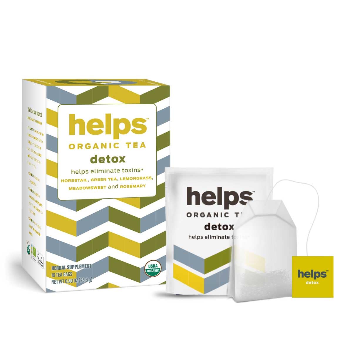 Helps Teas | Helps Detox Tea | Organic Herbal Blend Of Horsetail, Green Tea, Herbal Lemon, Ulmaria And Rosemary That Facilitate