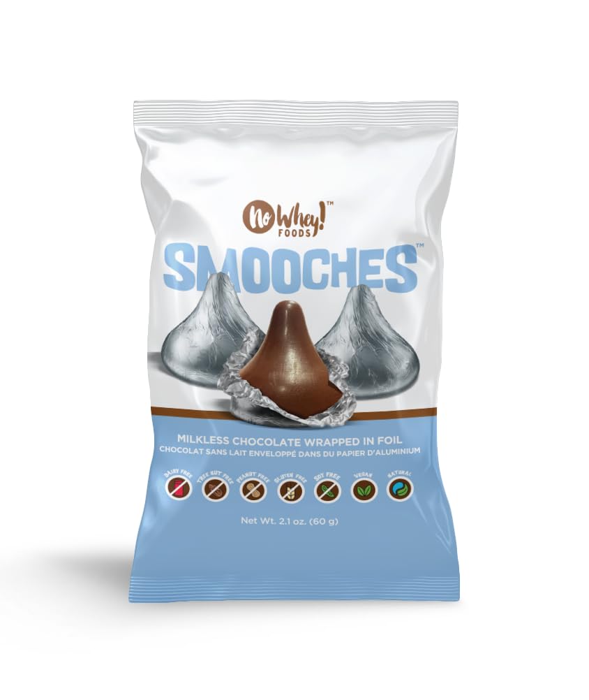 No Whey! Foods Smooches Vegan Chocolate Candy, Allergy Friendly, 2 Bags
